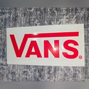 Vans Official Vinyl Transfer Logo Sticker - Red - NEW